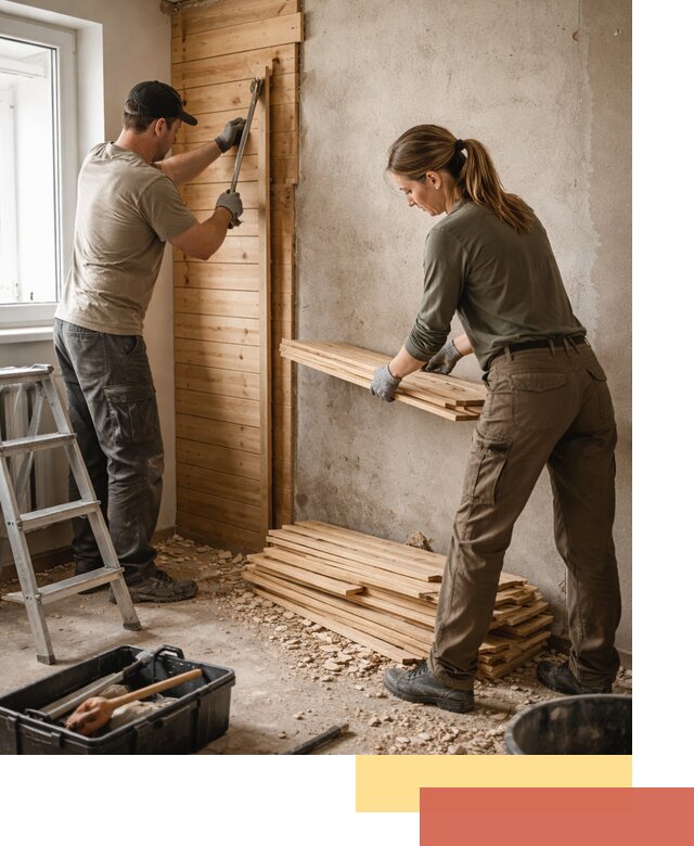 Демонтаж вагонки со стен в Горячем Ключе — профессиональный демонтаж