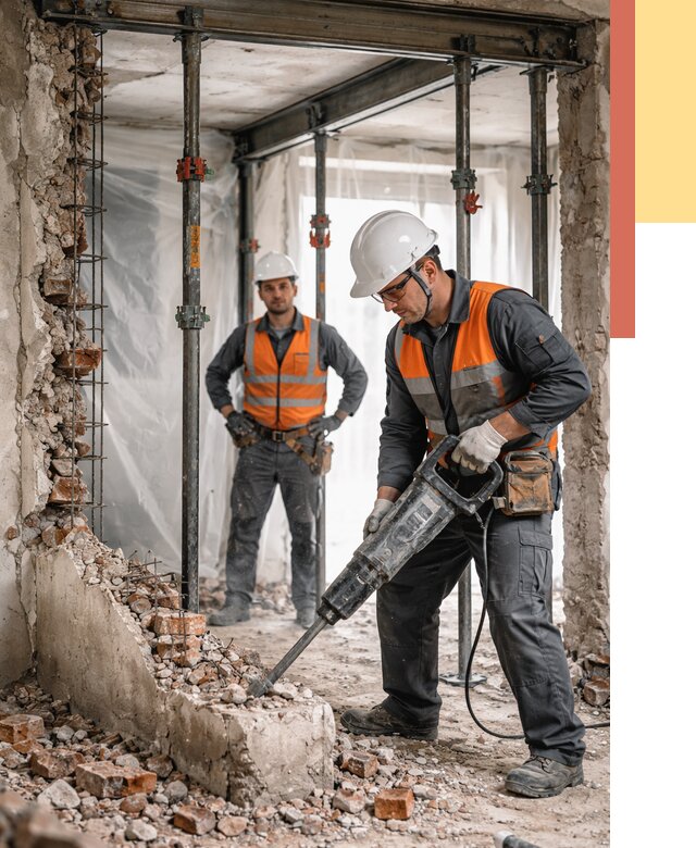 Снос несущих стен в Горячем Ключе от 10591 руб. — демонтаж несущей стены под ключ | ОТДЕЛОЧНИК-Грч