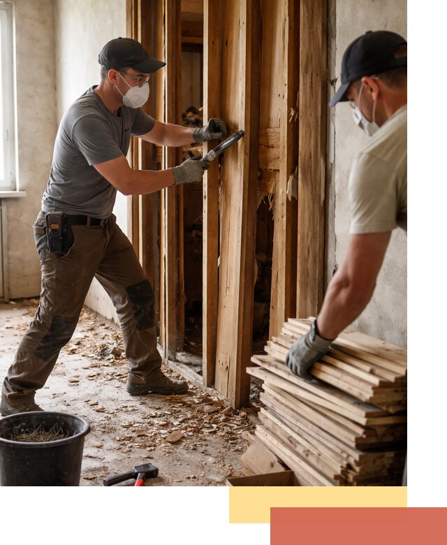 Демонтаж деревянных перегородок в Горячем Ключе быстро и аккуратно