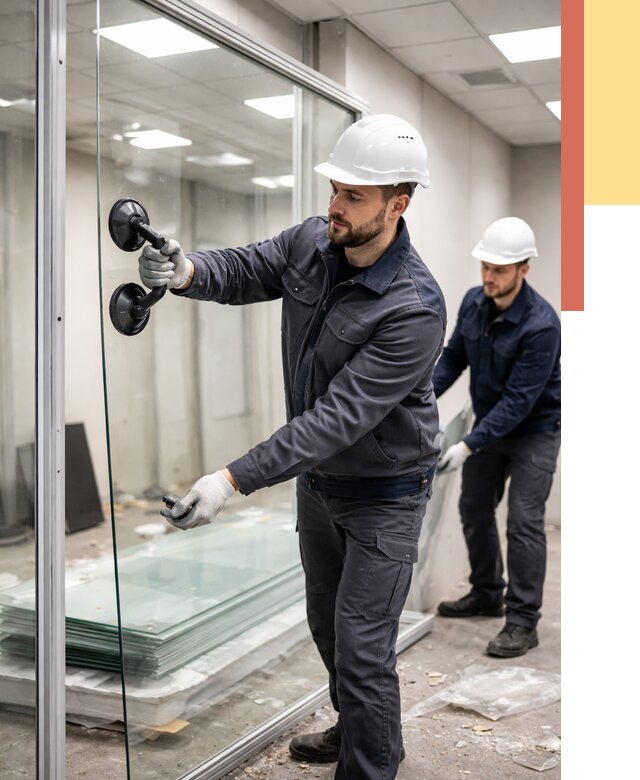 Демонтаж стеклянных перегородок в Горячем Ключе от 3307 руб. — быстро и недорого | ОТДЕЛОЧНИК-Грч