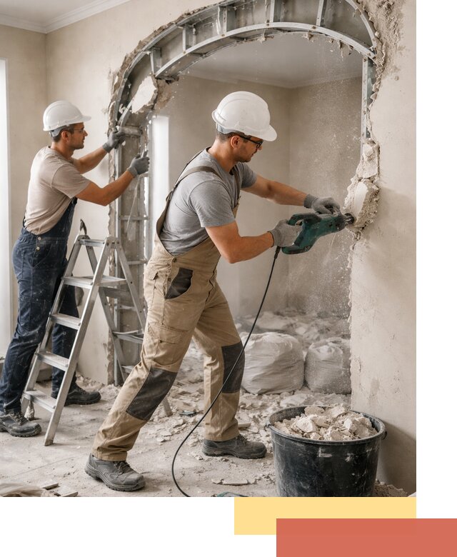 Демонтаж гипсокартонной арки в Горячем Ключе быстро и аккуратно