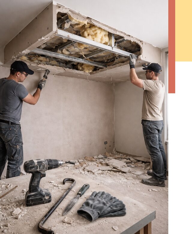 Демонтаж короба из гипсокартона в Горячем Ключе от 1571 руб. — быстро и недорого | ОТДЕЛОЧНИК-Грч