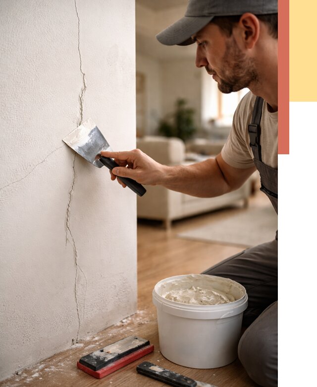 Заделка трещин и сколов в Горячем Ключе от 2532 руб. — быстро и недорого | ОТДЕЛОЧНИК-Грч