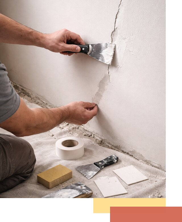 Заделка трещин и сколов в стенах и потолках в Горячем Ключе
