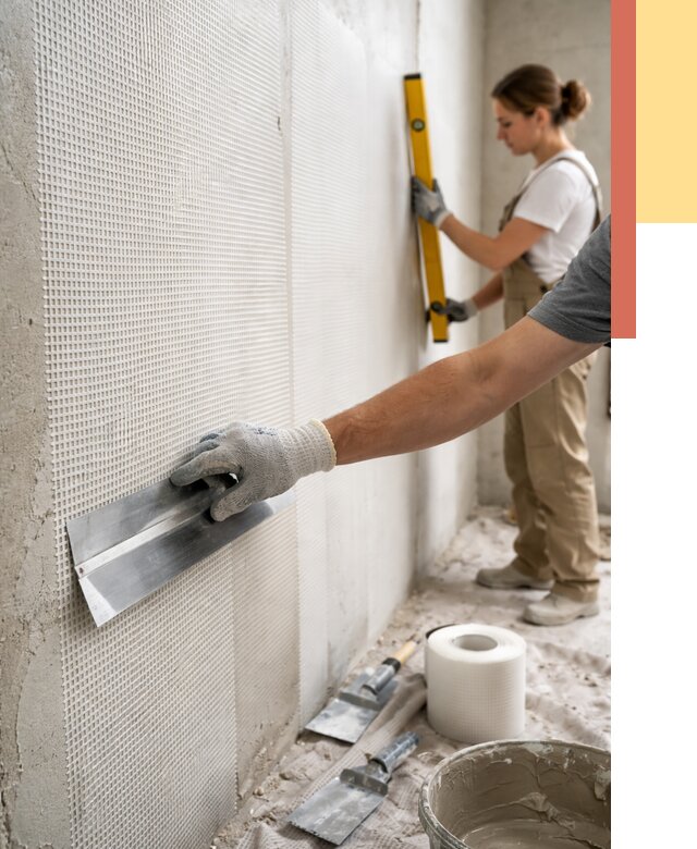 Армирование стен стеклосеткой в Горячем Ключе от 3307 руб. под ключ | ОТДЕЛОЧНИК-Грч