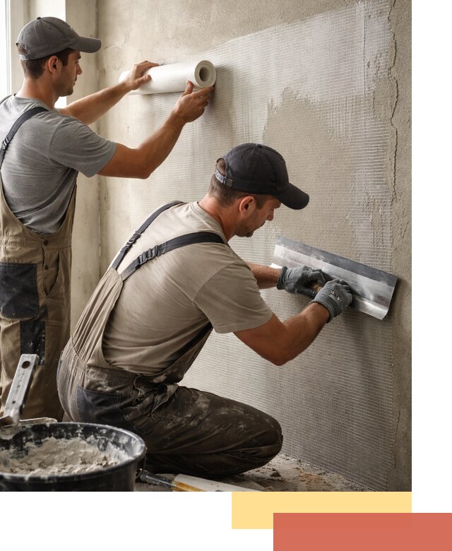 Армирование стен стеклосеткой в Горячем Ключе для прочной отделки