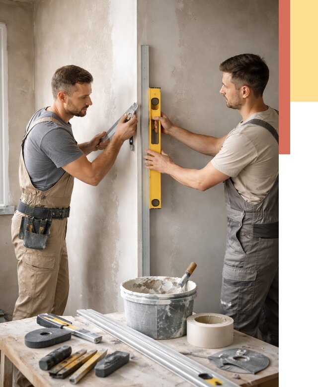 Выведение углов стен в Горячем Ключе от 1912 руб. быстро и недорого | ОТДЕЛОЧНИК-Грч