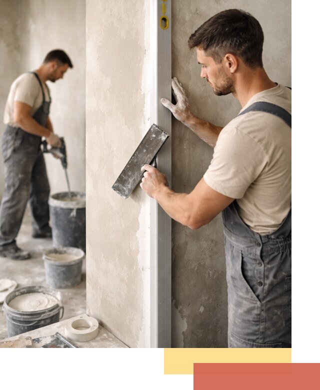 Выведение углов стен в Горячем Ключе: монтаж и оштукатуривание