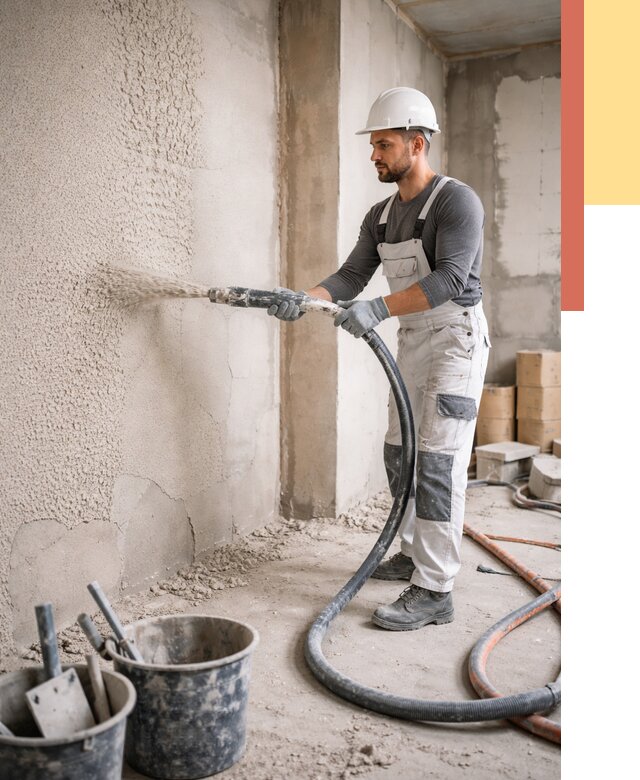 Машинная штукатурка стен в Горячем Ключе под ключ от 6716 руб./м2 | ОТДЕЛОЧНИК-Грч