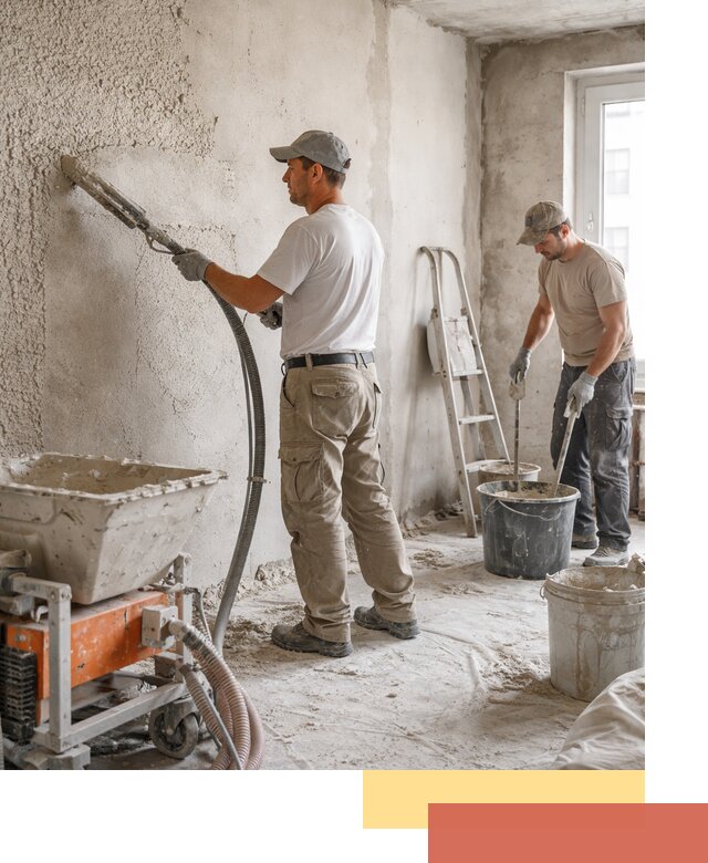 Машинная штукатурка стен в Горячем Ключе — быстро и качественно