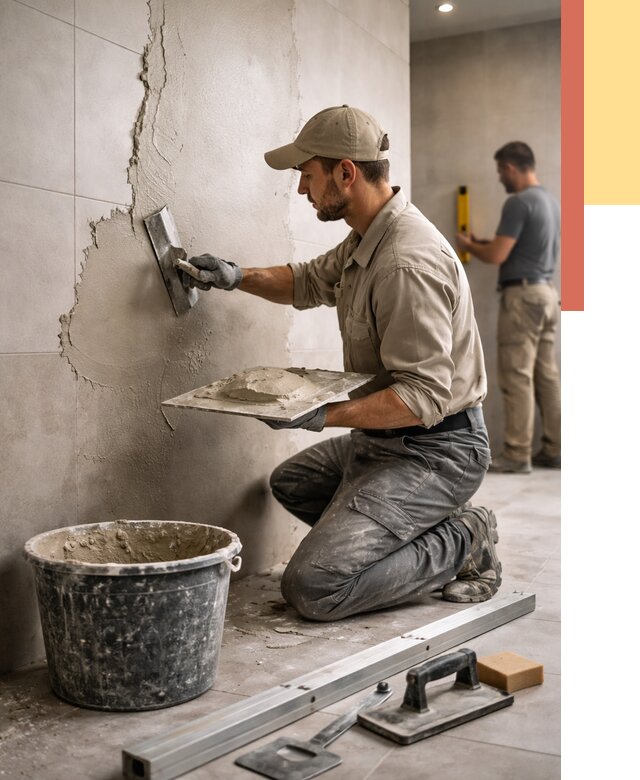 Штукатурка стен в ванной в Горячем Ключе от 4650 руб./м² — выравнивание под ключ | ОТДЕЛОЧНИК-Грч