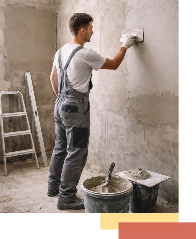 Штукатурка стен в ванной под ключ в Горячем Ключе