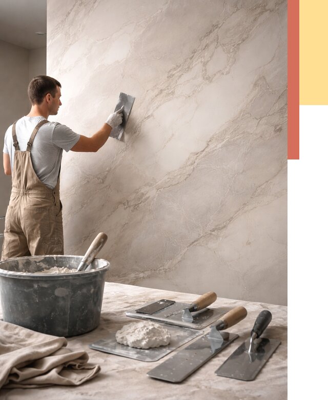 Декоративная штукатурка под мрамор в Горячем Ключе от 2893 руб./м² — быстро и недорого | ОТДЕЛОЧНИК-Грч