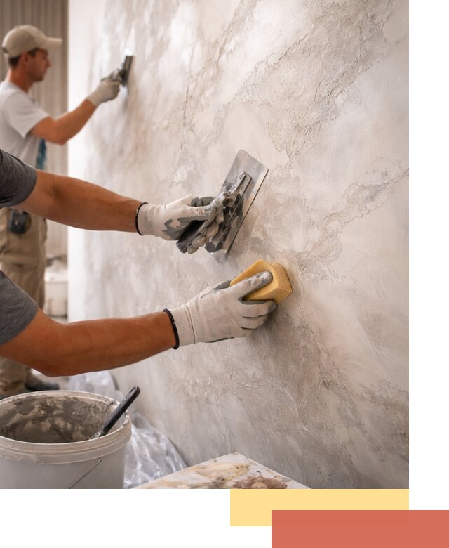 Декоративная штукатурка под мрамор в Горячем Ключе для стен и потолков