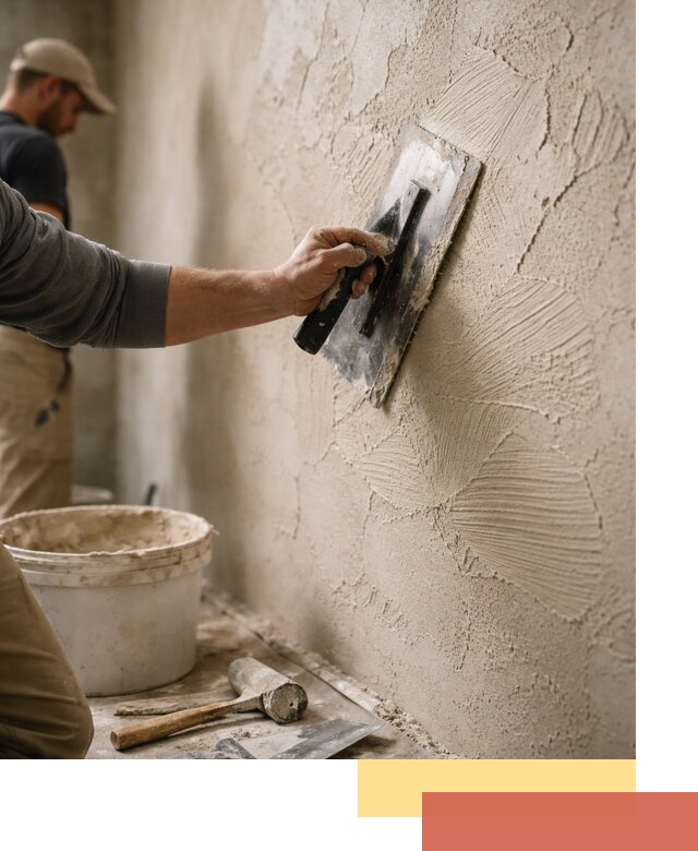 Фактурная штукатурка стен в Горячем Ключе — монтаж, отделка, реставрация