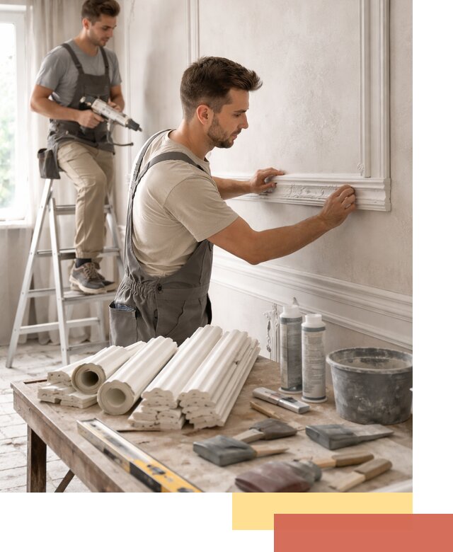 Монтаж лепнины на стены в Горячем Ключе профессионально и качественно