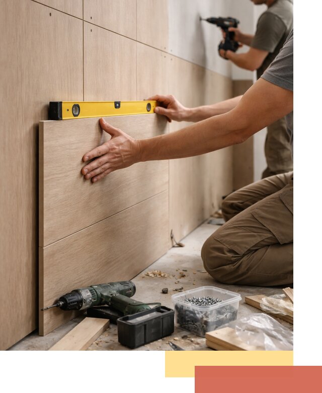 Профессиональный монтаж МДФ панелей на стены в Горячем Ключе