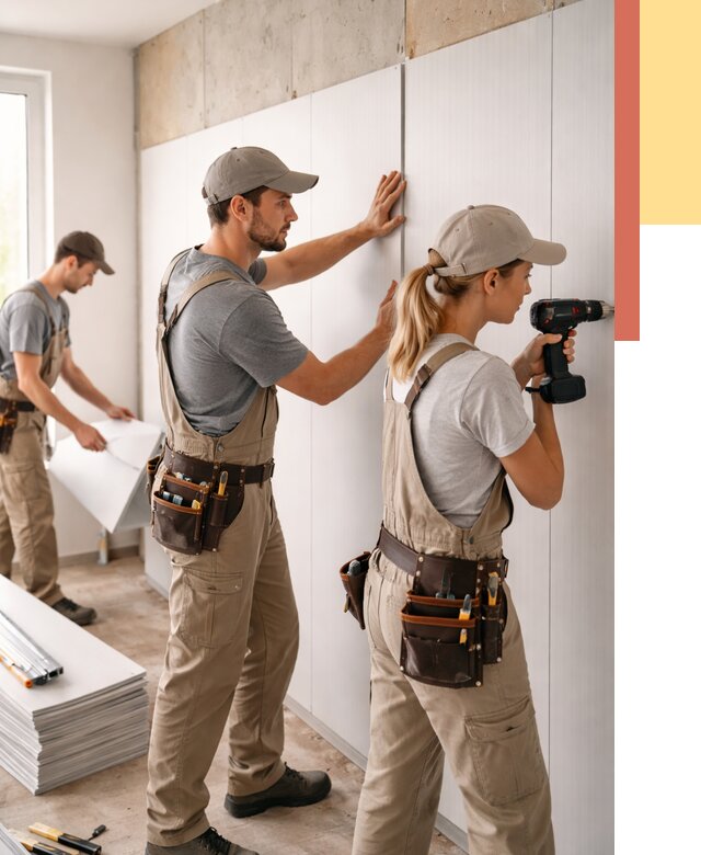 Монтаж ПВХ панелей на стены в Горячем Ключе от 465 руб/м2 — быстро и недорого | ОТДЕЛОЧНИК-Грч