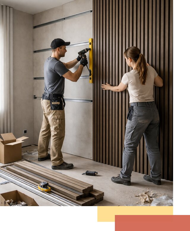 Монтаж реечных панелей на стены в Горячем Ключе