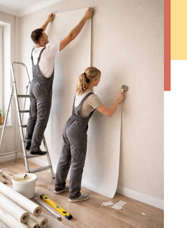 Поклейка флизелиновых обоев в Горячем Ключе от 6200 руб. | Быстро и недорого — ОТДЕЛОЧНИК-Грч