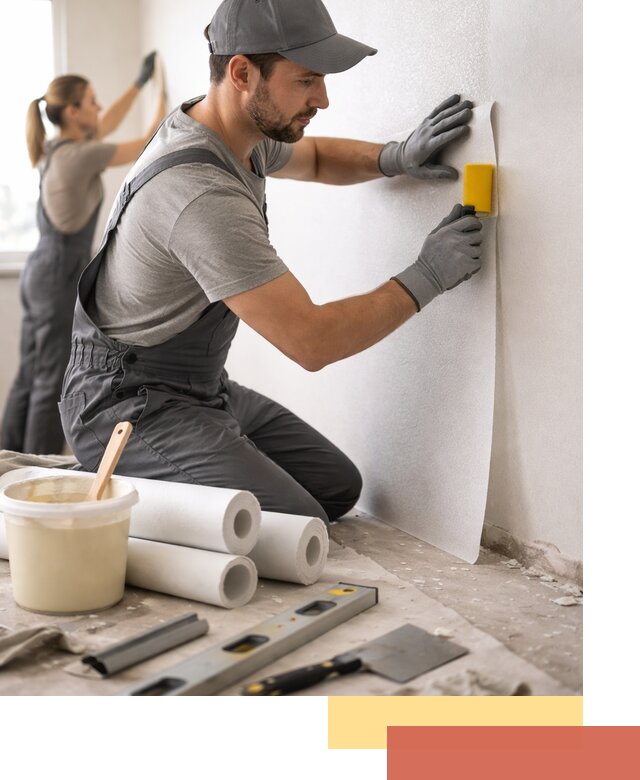 Поклейка стеклообоев профессионально в Горячем Ключе