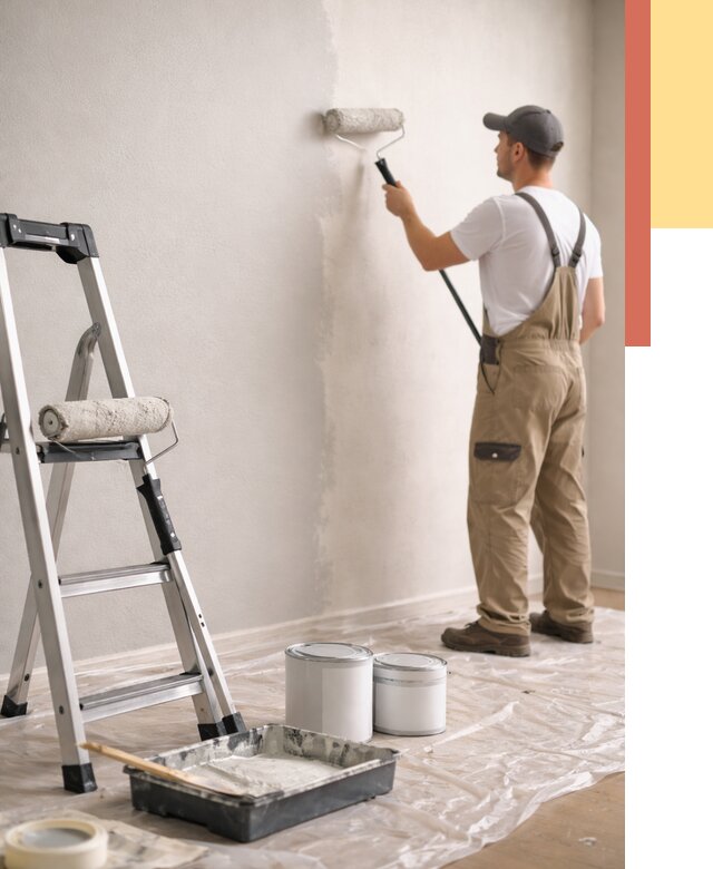 Покраска стен латексной краской в Горячем Ключе от 4650 руб. за м2 | ОТДЕЛОЧНИК-Грч