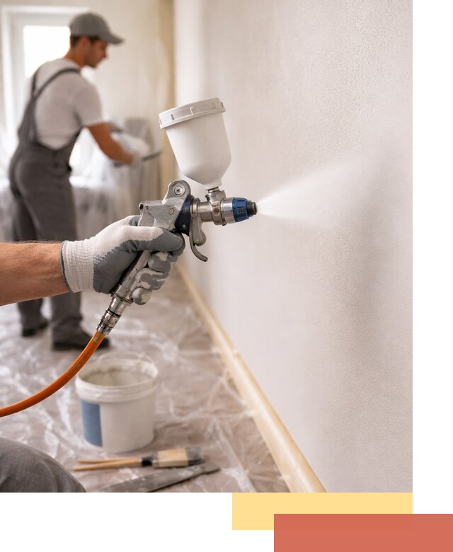 Покраска стен краскопультом в Горячем Ключе быстро и качественно