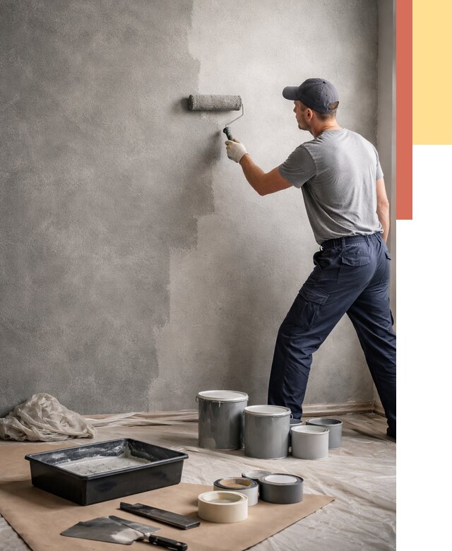 Покраска стен под бетон в Горячем Ключе от 672 руб. за м2 — быстро и недорого | ОТДЕЛОЧНИК-Грч