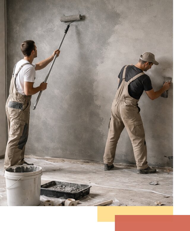 Покраска стен под бетон в Горячем Ключе профессионально и недорого