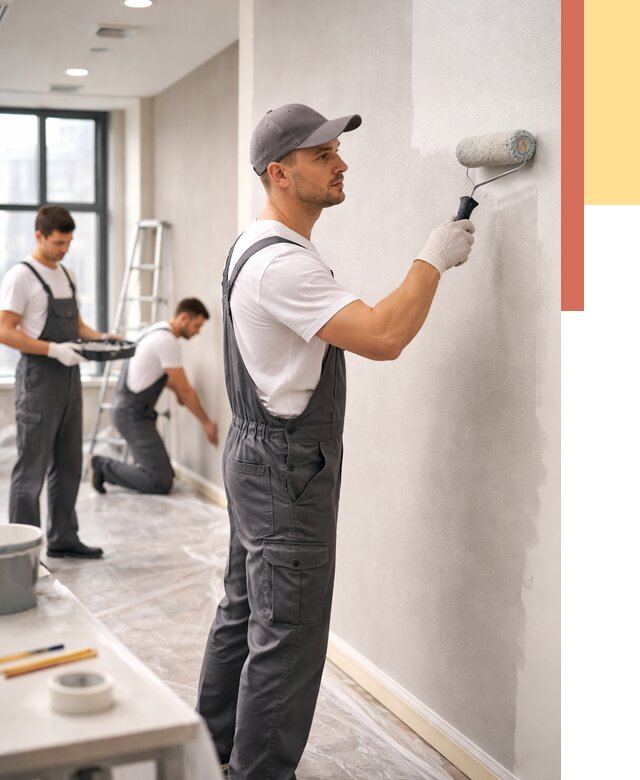 Покраска стен в офисе в Горячем Ключе от 8783 руб. — быстро и недорого | ОТДЕЛОЧНИК-Грч