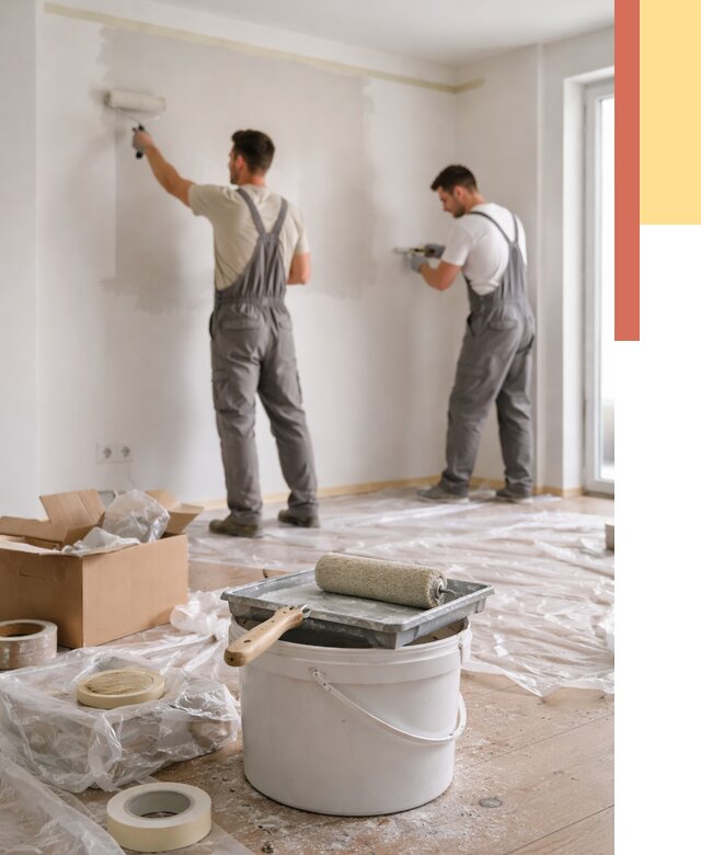 Покраска стен в квартире в Горячем Ключе от 2583 руб/м2 — быстро и недорого | ОТДЕЛОЧНИК-Грч