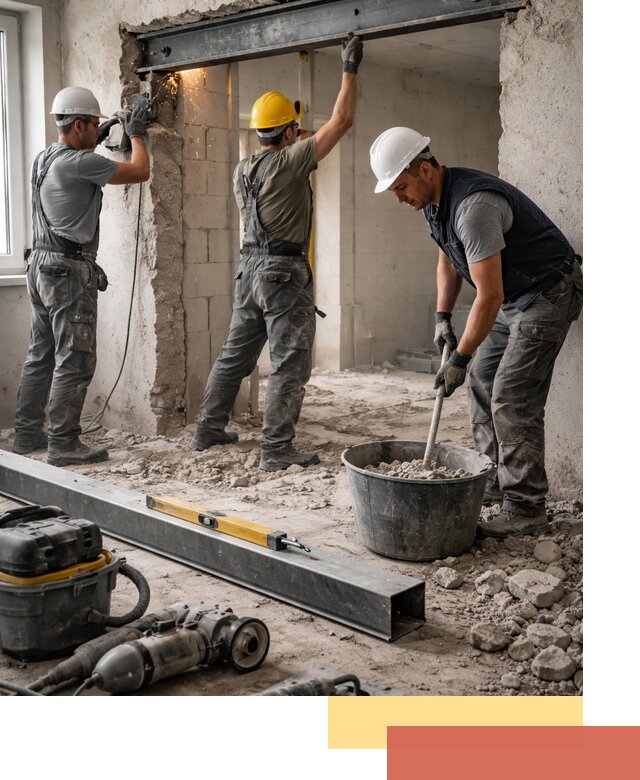 Создание проемов в стенах и несущих конструкциях в Горячем Ключе