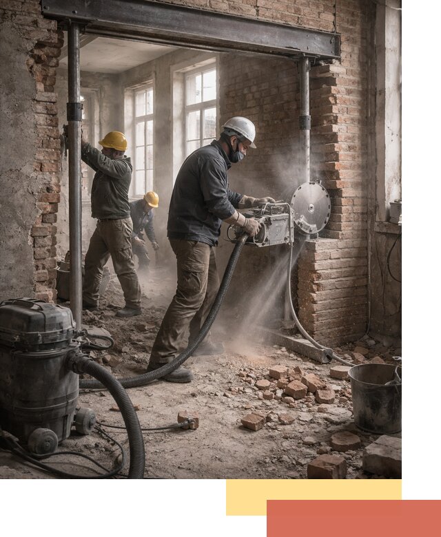 Прорезка проема в стене под дверной или оконный проем в Горячем Ключе