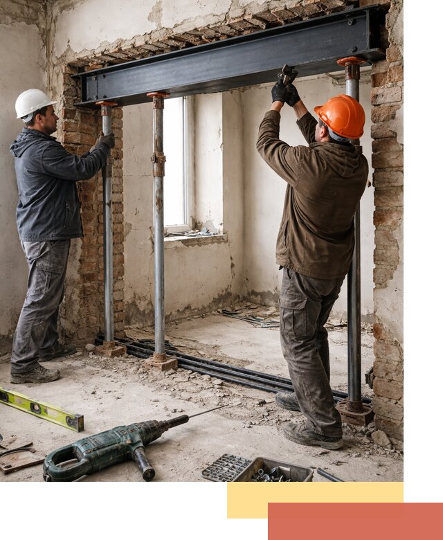 Усиление проема в стене в Горячем Ключе для расширения и безопасности