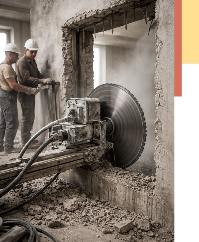 Алмазная резка проемов в Горячем Ключе от 4650 руб. быстро и недорого | ОТДЕЛОЧНИК-Грч