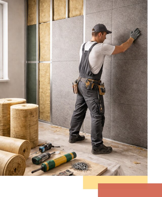 Профессиональная шумоизоляция стен в Горячем Ключе для квартиры и офиса