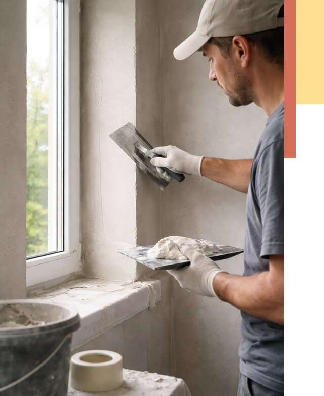 Штукатурка откосов в Горячем Ключе от 4650 руб/м² — услуги и выравнивание под ключ | ОТДЕЛОЧНИК-Грч