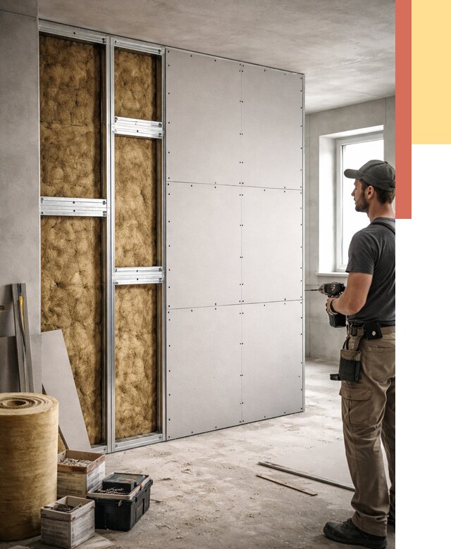 Усиленная перегородка под навеску в Горячем Ключе от 13226 руб. — монтаж под ключ | ОТДЕЛОЧНИК-Грч