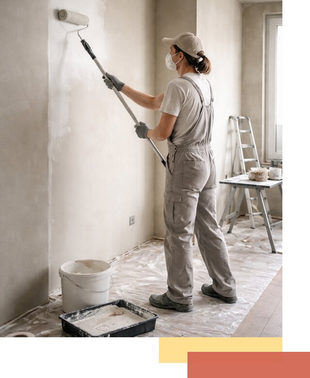 Покраска перегородок из гипсокартона в Горячем Ключе качественно и недорого