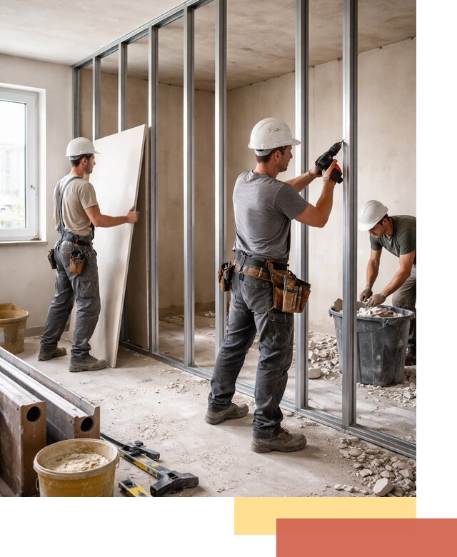 Перенос гипсокартонной перегородки в Горячем Ключе профессионально и быстро