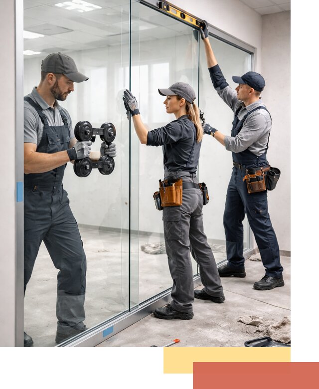 Профессиональный монтаж стеклянных перегородок в Горячем Ключе