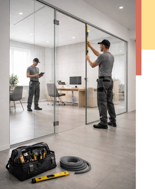 Цельностеклянные перегородки под ключ в Горячем Ключе от 9816 руб. — монтаж и цены | ОТДЕЛОЧНИК-Грч