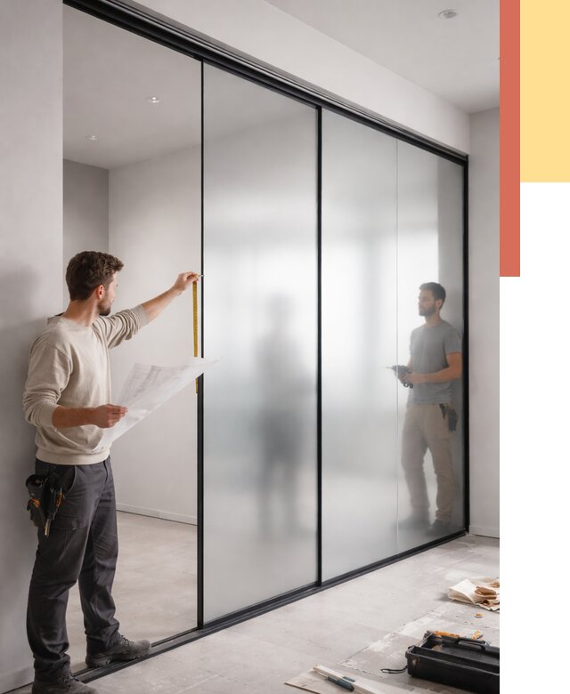 Матовые стеклянные перегородки в Горячем Ключе от 8783 руб. — монтаж и установка | ОТДЕЛОЧНИК-Грч