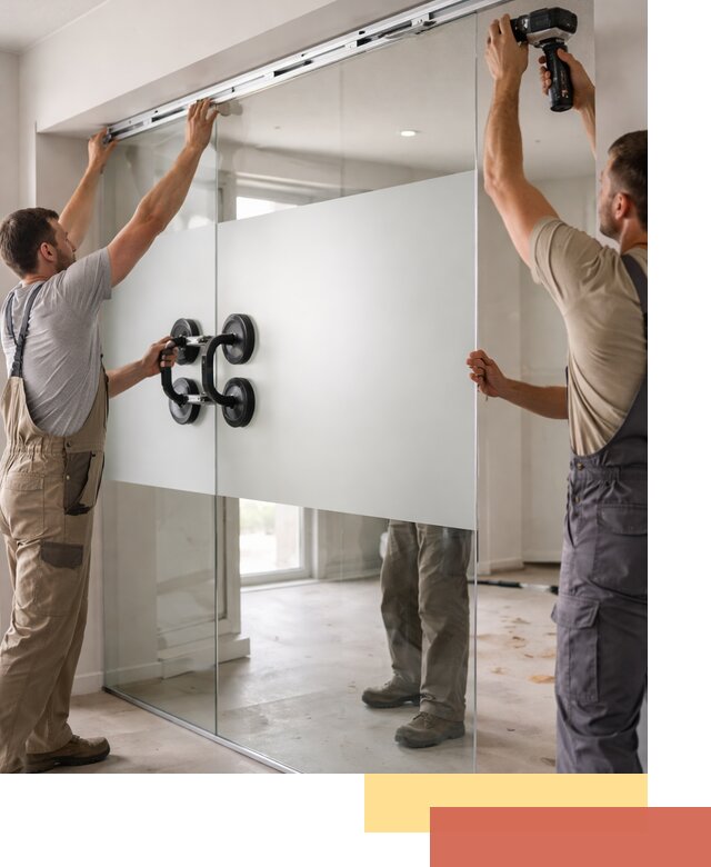 Матовые стеклянные перегородки под ключ в Горячем Ключе