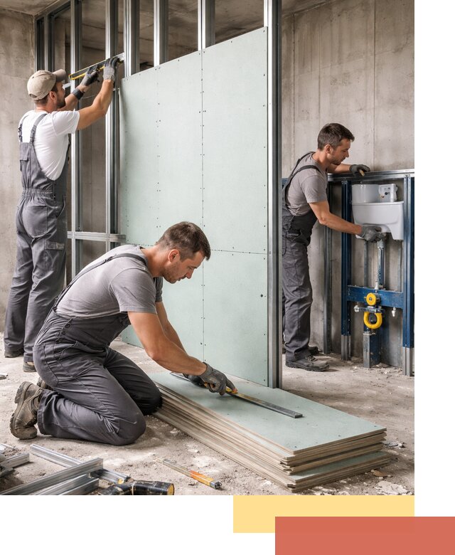 Монтаж и ремонт сантехнических перегородок в Горячем Ключе