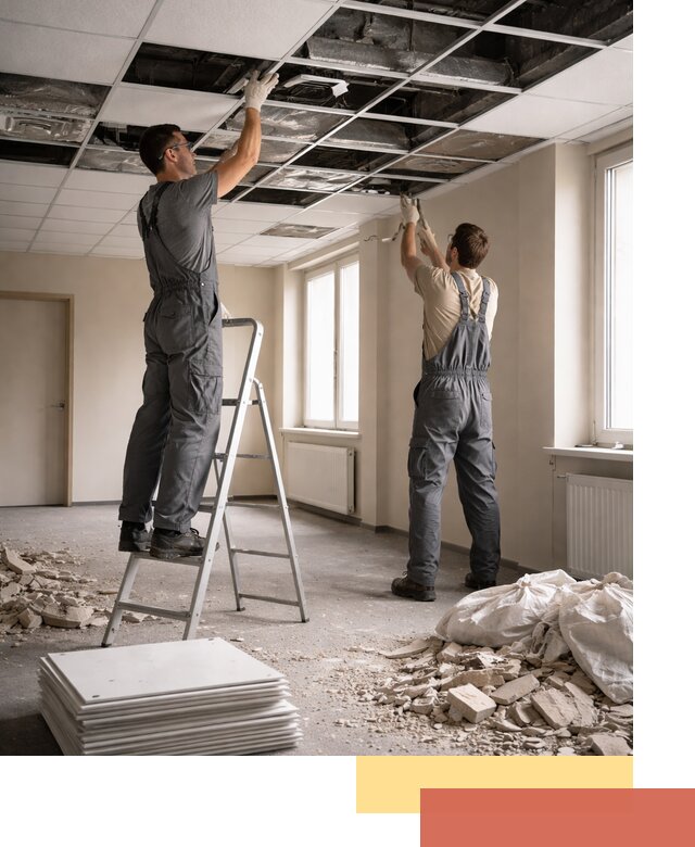 Демонтаж потолков Армстронг профессионально в Горячем Ключе