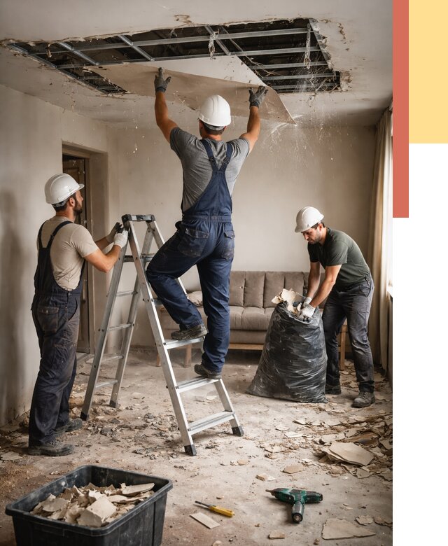 Демонтаж гипсокартонного потолка в Горячем Ключе от 434 руб. за м2 — ОТДЕЛОЧНИК-Грч