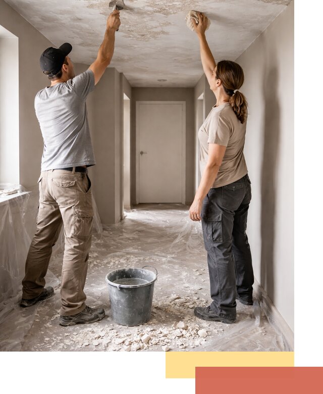 Удаление побелки с потолка в Горячем Ключе — быстро и аккуратно