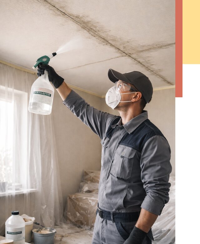 Антисептическая обработка потолка в Горячем Ключе от 2583 руб. | ОТДЕЛОЧНИК-Грч