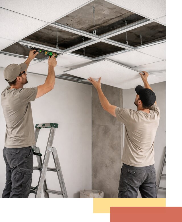 Монтаж потолка Армстронг под ключ в Горячем Ключе